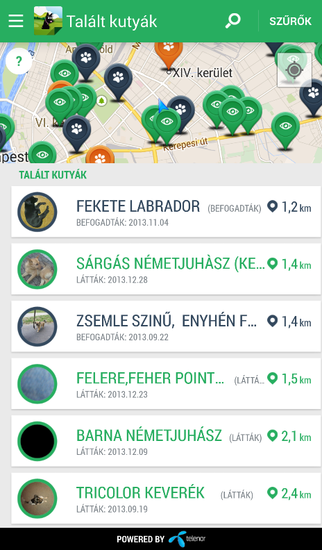 Már állatbarát éttermet is kereshetünk a Vigyél Haza kutyakereső applikációval