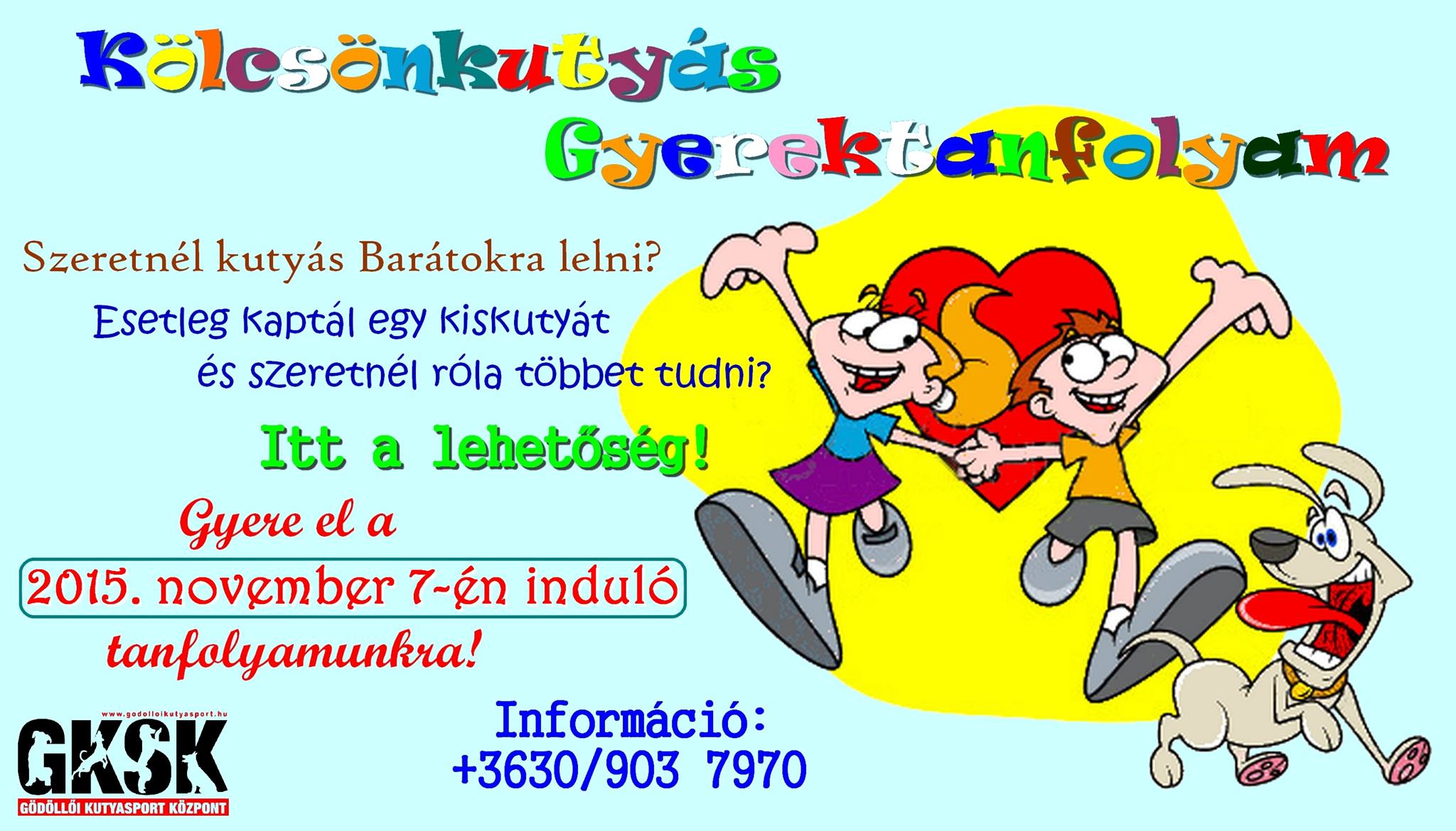 Kölcsönkutyás gyerektanfolyam!
